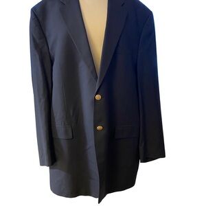 Ralph Lauren Navy Men's Blazer with Gold Buttons